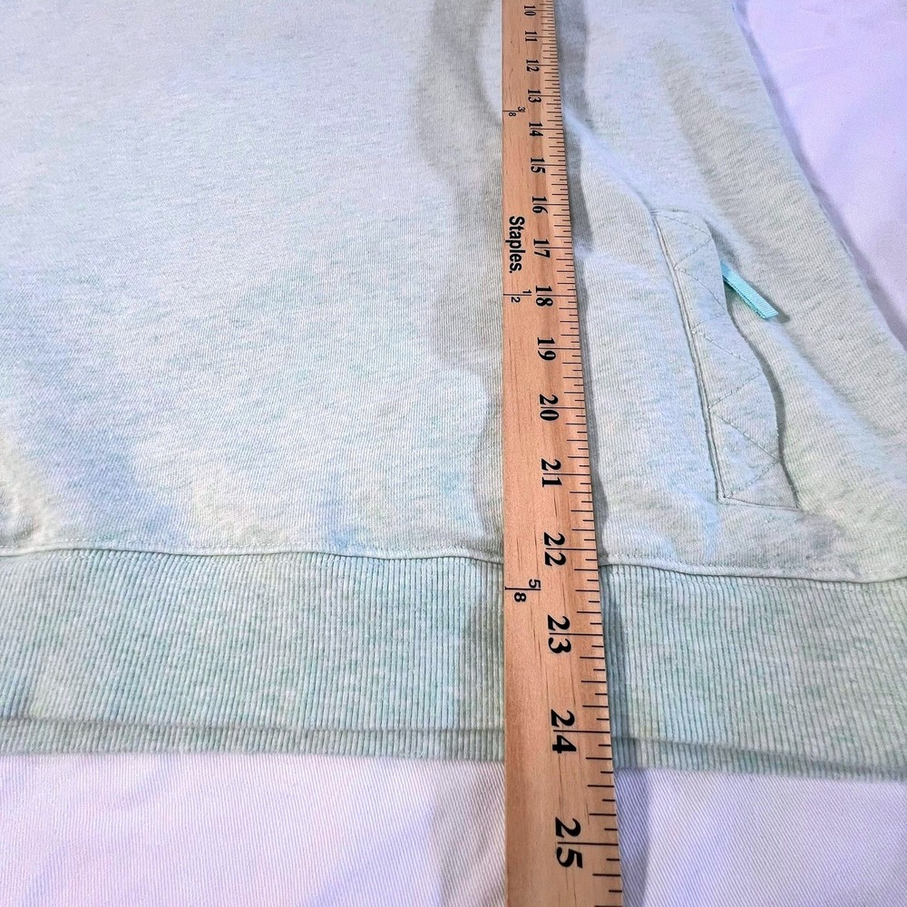 Vineyard Vines Pullover Quilted Snap Neck Hooded Sweatshirt Mint Navy Small - Picture 4 of 12